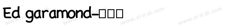 Ed garamond字体转换